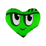 Halloween Frankenstein - Green Standard 16  Premium Flano Heart Shape Cushions Front