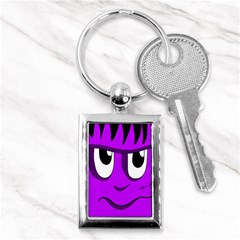 Halloween - Purple Frankenstein Key Chains (rectangle)  by Valentinaart