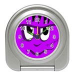 Halloween - purple Frankenstein Travel Alarm Clocks Front