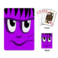 Halloween - Purple Frankenstein Playing Card by Valentinaart