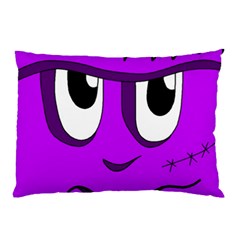 Halloween - Purple Frankenstein Pillow Case by Valentinaart