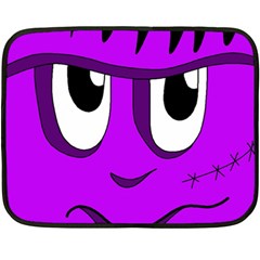 Halloween - Purple Frankenstein Fleece Blanket (mini) by Valentinaart