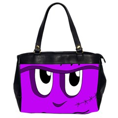 Halloween - Purple Frankenstein Office Handbags (2 Sides)  by Valentinaart