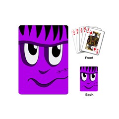 Halloween - Purple Frankenstein Playing Cards (mini)  by Valentinaart