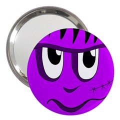 Halloween - Purple Frankenstein 3  Handbag Mirrors by Valentinaart