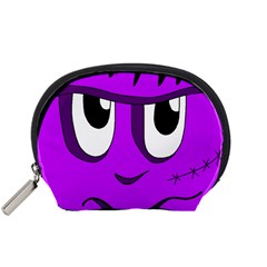 Halloween - Purple Frankenstein Accessory Pouches (small)  by Valentinaart