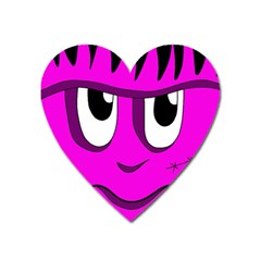 Halloween - Pink Frankenstein Heart Magnet by Valentinaart