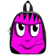 Halloween - Pink Frankenstein School Bags (small)  by Valentinaart