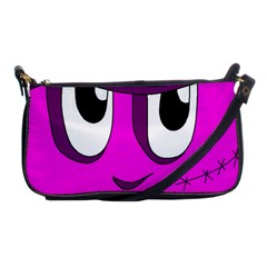 Halloween - Pink Frankenstein Shoulder Clutch Bags by Valentinaart