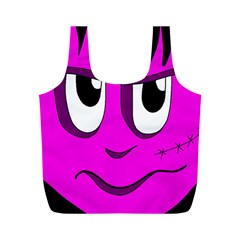 Halloween - Pink Frankenstein Full Print Recycle Bags (m)  by Valentinaart