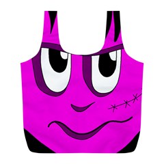 Halloween - Pink Frankenstein Full Print Recycle Bags (l)  by Valentinaart