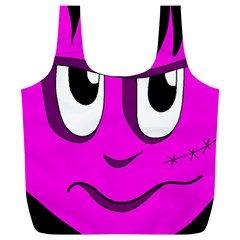 Halloween - Pink Frankenstein Full Print Recycle Bags (l)  by Valentinaart