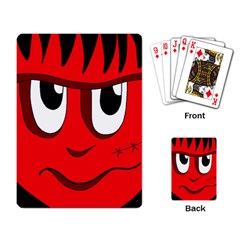 Halloween Frankenstein - Red Playing Card by Valentinaart