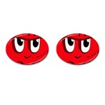 Halloween Frankenstein - red Cufflinks (Oval) Front(Pair)