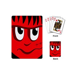 Halloween Frankenstein - Red Playing Cards (mini)  by Valentinaart