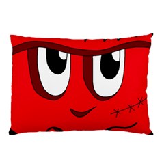 Halloween Frankenstein - Red Pillow Case (two Sides) by Valentinaart