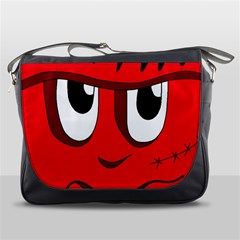 Halloween Frankenstein - Red Messenger Bags by Valentinaart