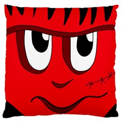 Halloween Frankenstein - Red Large Cushion Case (one Side) by Valentinaart