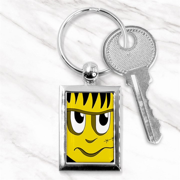 Halloween Frankenstein - yellow Key Chains (Rectangle) 