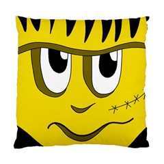 Halloween Frankenstein - Yellow Standard Cushion Case (one Side) by Valentinaart