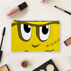 Halloween Frankenstein - Yellow Cosmetic Bag (medium)  by Valentinaart