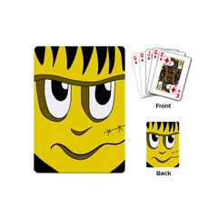 Halloween Frankenstein - Yellow Playing Cards (mini)  by Valentinaart