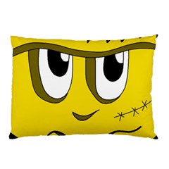 Halloween Frankenstein - Yellow Pillow Case (two Sides) by Valentinaart