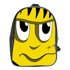 Halloween Frankenstein - Yellow School Bags (xl)  by Valentinaart