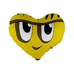 Halloween Frankenstein - yellow Standard 16  Premium Heart Shape Cushions Front