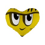 Halloween Frankenstein - yellow Standard 16  Premium Heart Shape Cushions Back