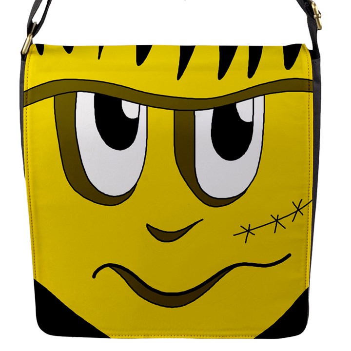 Halloween Frankenstein - yellow Flap Messenger Bag (S)