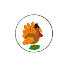 Thanksgiving Turkey - Transparent Hat Clip Ball Marker by Valentinaart