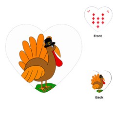 Thanksgiving Turkey - Transparent Playing Cards (heart)  by Valentinaart