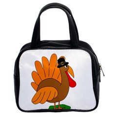 Thanksgiving Turkey - Transparent Classic Handbags (2 Sides) by Valentinaart