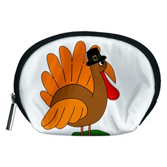 Thanksgiving Turkey - Transparent Accessory Pouches (medium)  by Valentinaart