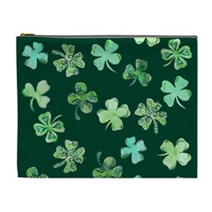 Lucky Shamrocks Cosmetic Bag (xl) by BubbSnugg