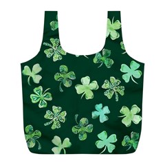 Lucky Shamrocks Full Print Recycle Bags (l)  by BubbSnugg