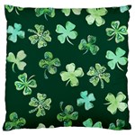 Lucky Shamrocks Large Flano Cushion Case (Two Sides) Front