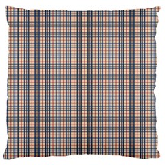 Chequered Plaid Large Flano Cushion Case (two Sides) by olgart