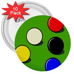 Billiard  3  Buttons (10 Pack)  by Valentinaart