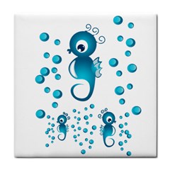 Seahorsesb Tile Coasters by vanessagf