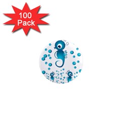 Seahorsesb 1  Mini Magnets (100 Pack)  by vanessagf