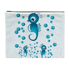 Seahorsesb Cosmetic Bag (xl) by vanessagf