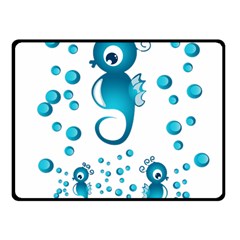 Seahorsesb Fleece Blanket (small) by vanessagf