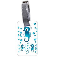 Seahorsesb Luggage Tags (one Side)  by vanessagf