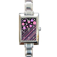 Purple Transformation Rectangle Italian Charm Watch by Valentinaart