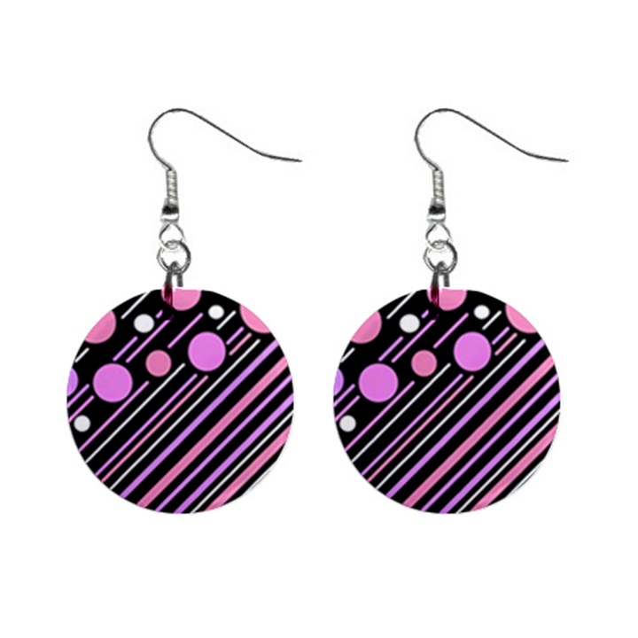 Purple transformation Mini Button Earrings