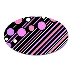 Purple Transformation Oval Magnet by Valentinaart