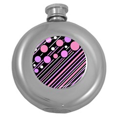 Purple Transformation Round Hip Flask (5 Oz) by Valentinaart