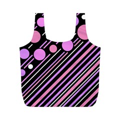 Purple Transformation Full Print Recycle Bags (m)  by Valentinaart